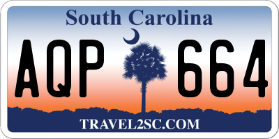 SC license plate AQP664