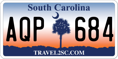 SC license plate AQP684