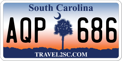 SC license plate AQP686