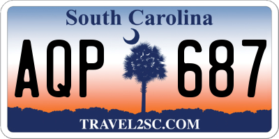 SC license plate AQP687