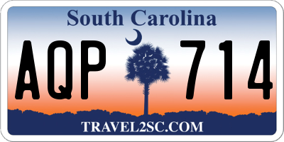 SC license plate AQP714