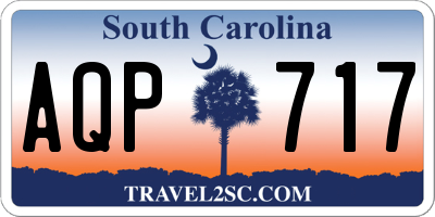 SC license plate AQP717