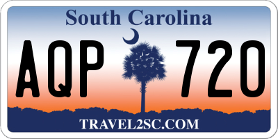 SC license plate AQP720