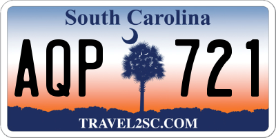 SC license plate AQP721