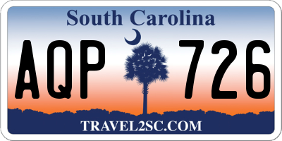 SC license plate AQP726