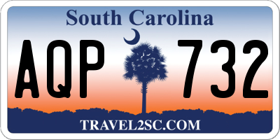 SC license plate AQP732