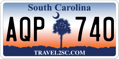SC license plate AQP740