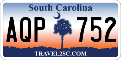 SC license plate AQP752