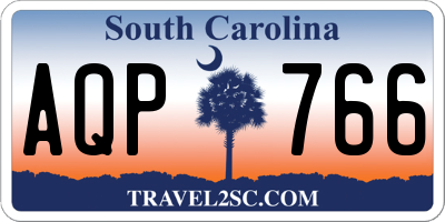 SC license plate AQP766