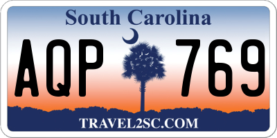 SC license plate AQP769