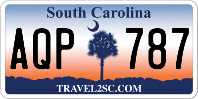 SC license plate AQP787
