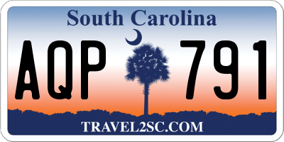 SC license plate AQP791
