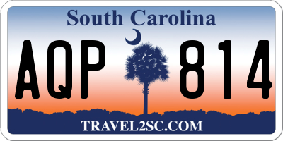 SC license plate AQP814