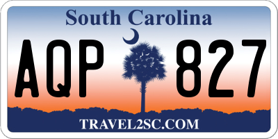 SC license plate AQP827