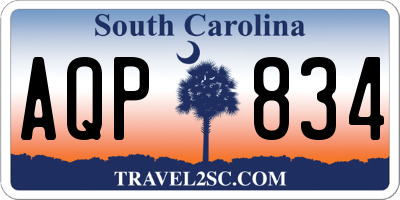 SC license plate AQP834