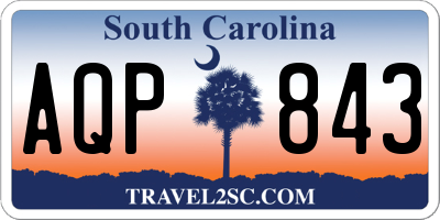 SC license plate AQP843