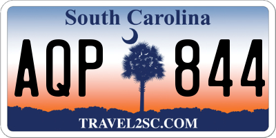 SC license plate AQP844