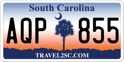 SC license plate AQP855