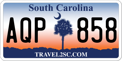 SC license plate AQP858