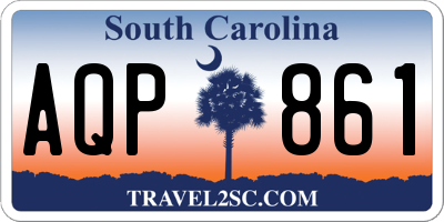 SC license plate AQP861
