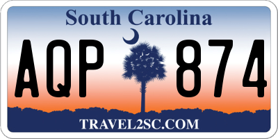SC license plate AQP874
