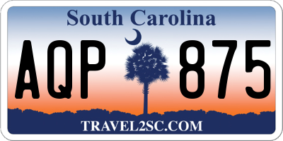 SC license plate AQP875