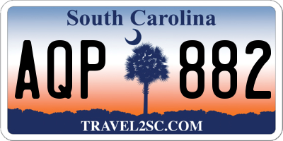 SC license plate AQP882
