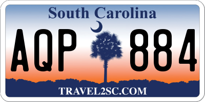 SC license plate AQP884