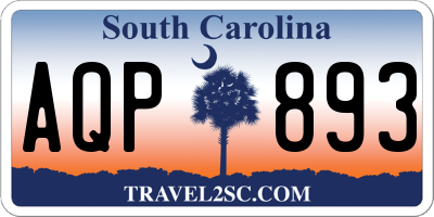 SC license plate AQP893