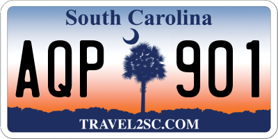 SC license plate AQP901