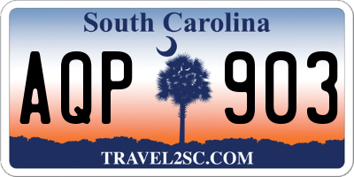 SC license plate AQP903