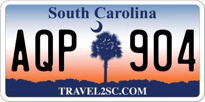 SC license plate AQP904