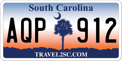 SC license plate AQP912