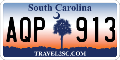 SC license plate AQP913