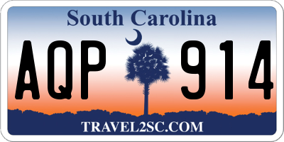 SC license plate AQP914