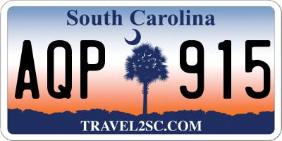 SC license plate AQP915
