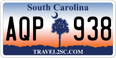 SC license plate AQP938