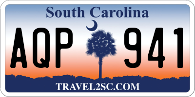 SC license plate AQP941