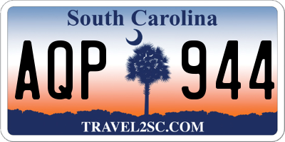 SC license plate AQP944