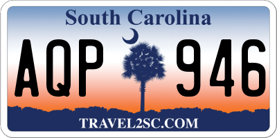 SC license plate AQP946
