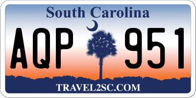 SC license plate AQP951