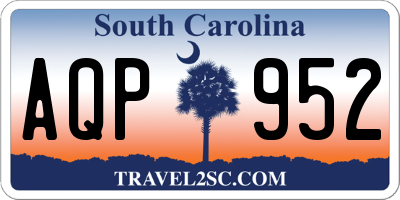 SC license plate AQP952