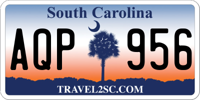 SC license plate AQP956
