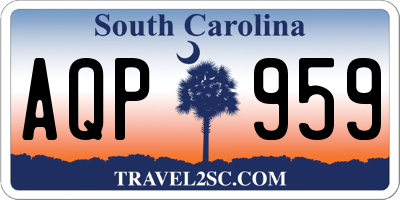 SC license plate AQP959