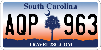 SC license plate AQP963