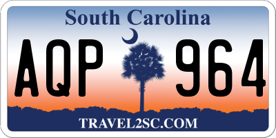 SC license plate AQP964