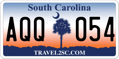 SC license plate AQQ054