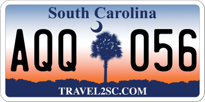 SC license plate AQQ056