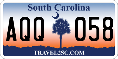SC license plate AQQ058