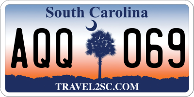 SC license plate AQQ069